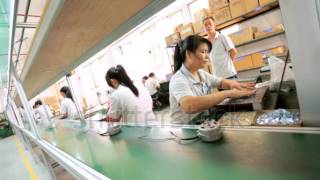 Chinese Male Female Factory Worker On Assembly Line, Mainland China, Asia