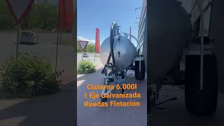 Cisterna de Agua 6.000l 1 eje galvanizado y rueda flotación #agriculture #rinoagro #rinoagrorent