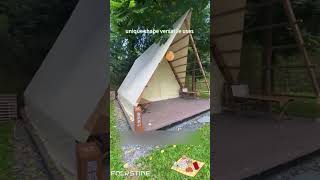 Foerstine triangular tent house, On-site RealScene Display.#glamping #foerstine#luxurycamping#scene