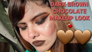 DARK BROWN CHOCOLATE MAKEUP LOOK