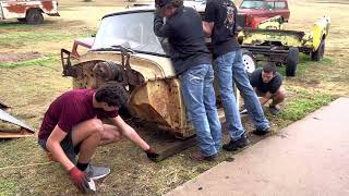 1968 International 1200C truck cab removal