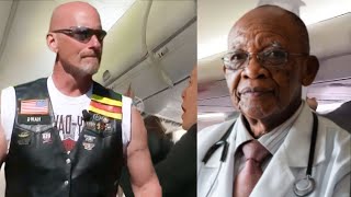 Biker Gives Up First Class Seat For Elderly Doctor, Then The Unbelievable Happens!