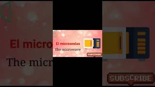 The microwave in Spanish language vocabulary