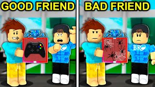 GOOD FRIEND 😇 Vs BAD FRIEND 😡 In Roblox Brookhaven..