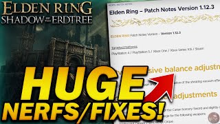 "Everything YOU NEED TO KNOW about update 1.12.3!" - Elden Ring - Meta Builds NERFED!