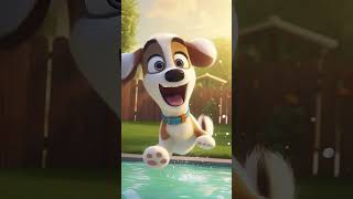 Cute Dogs playing - cartoon animals for kids #shorts