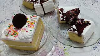 آموزش کیک خامه ای how to make a cream cake