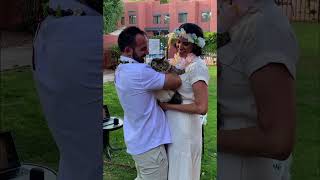 Alex & Yoa 💍👰🏻‍♀️🧑🏻‍⚖️🍾🥂Tie The Knot 💘🏜️with our kitty Pineapple as flower girl 😻🌹😽