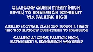 Glasgow Queen Street (High Level) to Edinburgh Waverley via Falkirk High onboard 380005 & 380102