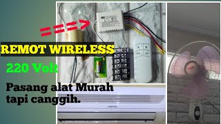 REMOTE WIRELESS 220 VOLT UNTUK LAMPU,KIPAS,EXHAUST,POMPA | SEMUA BISA.