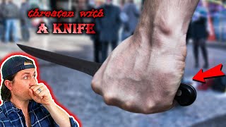 MrBallen Podcast - Threaten with A KNIFE