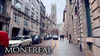 Walking in Downtown & Old Montréal | City Ambience