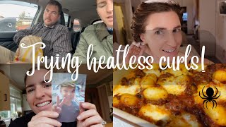 TRYING HEATLESS CURLS | VLOGTOBER 12