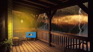 Sleep & Meditate to POWERFUL Rain and Thunder Sounds on the Lonely Cabin Deck-Get over insomnia now