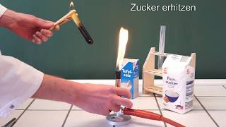 Kochsalz und Zucker erhitzen - Experiment