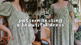 SEWING VLOG | pattern testing the Daphne Maxi Dress!