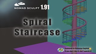 Nomad Sculpt - Spiral Staircase - Architecture - Hard Surface  (V1.91 - 14.6.2024)