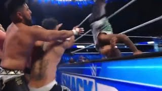 Top Dolla BOTCHED dive on Smackdown