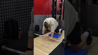 Band Assisted Barbell Ab Roll Out Exercise Regression Tutorial