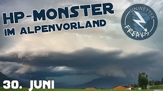 Fette HP-Superzelle mit Großhagel über dem Alpenvorland | Stormchasing 2022 ⛈