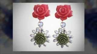 עגילי פרחים FLOWER EARRINGS - EVADESIGN ACCESSORI MODA