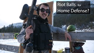 Paintball Gun With Riot Balls For Home Defense?