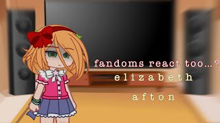 fandoms react too..? || elizabeth afton || || 4/4 ||