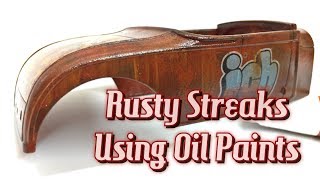 Rusty Streaks Using Oil Paints - Rusting Model Cars Part 3