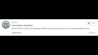 Innovation Solution [Salesforce Trailhead Answers]