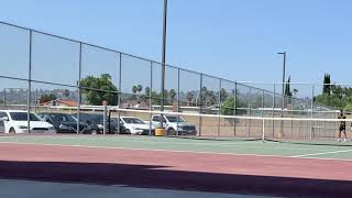 High school tennis matches