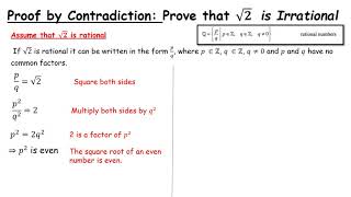 LCHL - Number Systems - Prove root 2 is irrational