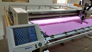 Richpeace Single Needle Quilting Machine running at customer's factory for comforter/quilt/duvet