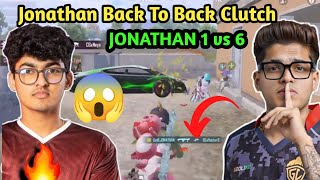 Jonathan 1v6 😱 back To Back Clutch | jonathan vs Carnival #jonathan