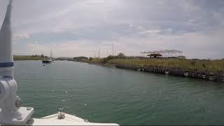 Inbound from the river Dyfi, up the river Leri to Ynyslas boatyard nr Borth, Aberdovey Wales