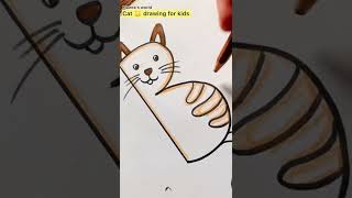 Easy cat drawing for kid’s #short#viral#youtubeshorts#shorts#shortvideo#shortsvideo#trending