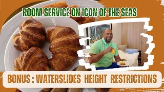 BREAKFAST ON ICON OF THE SEAS BONUS: WATERSLIDES HEIGHT RESTRICTIONS #iconoftheseas #royalcaribbean