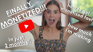 HOW I GOT MONETIZED IN 2 MONTHS 2020!! // how long it takes, my salary, monetization process