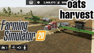 fs 20 | timelapse  oats harvest | farming simulator 20