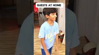 GUESTS AT HOME #shorts  #comedy #hassanandzayyanadventure #funny #ForYou #viral #guest #relatable