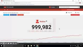 ROBLOX hitting 1 million subs sub count