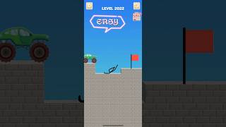 Draw bridge puzzle game level 2022  #drawing #game #Shorts