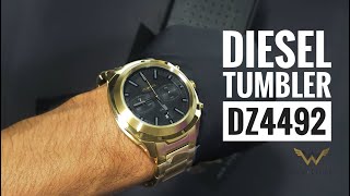 Detalhes Relógio Diesel Dz4492 Tumbler Dourado