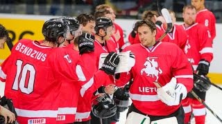 Ice Hockey player scores an incredible goal with his bum