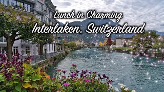 Lunch in Charming Interlaken Switzerland 4K