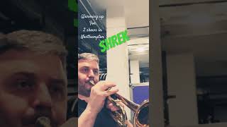 Warming up for 2 shows on #shrekthemusical #trumpet #trumpetplayer #trumpeter #brassinstrument