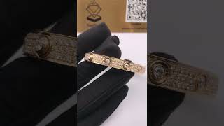 18K Gold Cartier Love Bracelet with Full Pave Diamond N6033602