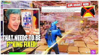 Ninja RAGES Over UNFAIR Ping Advantage in Fortnite | Aim Assist NERF Coming Soon |12.60  Patch Notes