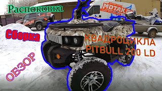 Обзор сборка и распаковка квадроцикла ATV Pit Bull 200 детского квадрика Рмото Питбуль 200 анпакинг