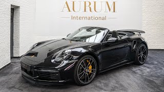 [2024] PORSCHE 911 992 TURBO S CABRIOLET BLACK Walkaround by AURUM International [4K]