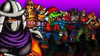 TMNT 8-Bit ULTIMATE! - All Bosses + Ending